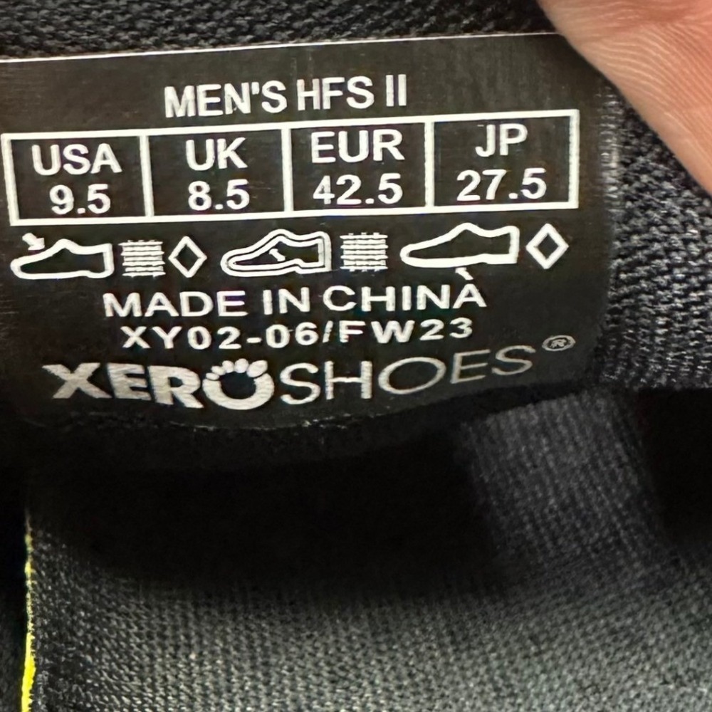 Xero HFS II Mens Size 9.5 Gray Black Barefoot Minimalist Running Walk Gym Shoes - Picture 11 of 12